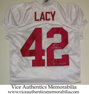 Eddie Lacy Signed Auto Alabama Crimson Tide Football Jersey w 2011 BCS