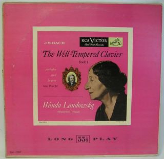 Bach The Well Tempered Clavier Wanda Landowska RCA HMV