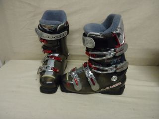 Lange Exclusive 100 Womens Gray Ski Boots Size 7 US 24 Mondo