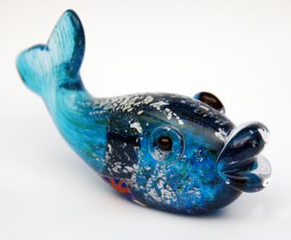 Langham Glass Small Turquoise Fish