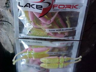 Lake Fork 2 1 4 Trout Crappie Panfish Scented Shad in ELECTRIC CHICKEN