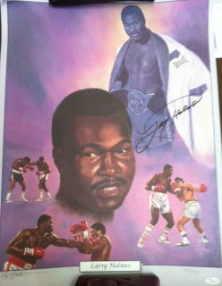Larry Holmes 16x20 Signed Autographed Canvas Litho with JSA Cert