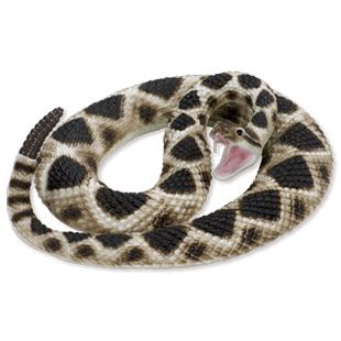 Eastern Diamondback Rattlesnake Replica Toy Snake