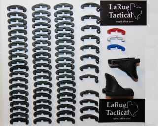 LaRue Tactical Index Clip Combo w/2 HandStops Black (77 pc set w/Red