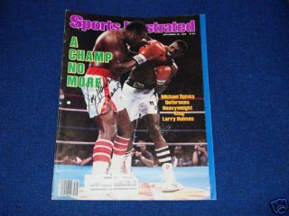 Autographed Larry Holmes 1985 Sports Illustrated Mag