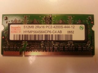 Hynix PC 4200 533MHz DDR2 HYMP564S64CP6 C4 AB 512MB Laptop Memory RAM
