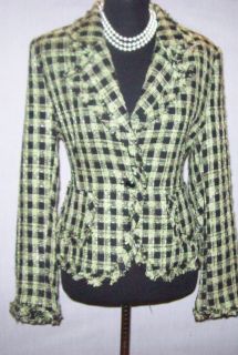 Laura Leigh Silk Boucle Dress Casual Jacket Sz 10