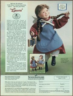 Print Ad   Laura Doll 1993 magazine advertisement, Little House on the