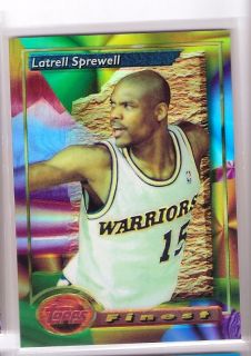 Latrell Sprewell 1993 94 93 94 Topps Finest Refractors Card 30 Hard to