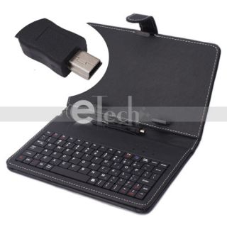 Leather Mini USB Keyboard Case Stand Cover Stylus for 7 Android Table