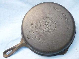 EXC Old Griswold Erie PA 80 Double Skillet Top 1103