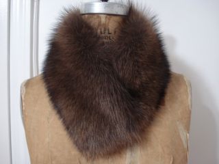 New Finest Quality Fisher Sable Fur Headband Scarf Wrap Size One Size