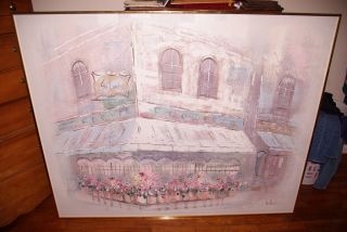 Large Lee Reynolds Oil Painting on Canvas Flower Shop 60 x 48