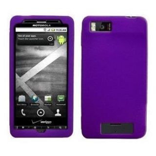Purple Silicone Skin Case for Motorola Droid x MB810