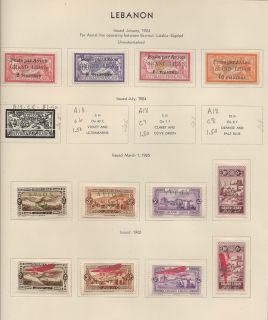 Lebanon 1924 1928 Airmail Sets Collection Mint $206
