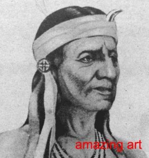 Painting Chief Tamanend Leader The Lenni Lenape Tribe