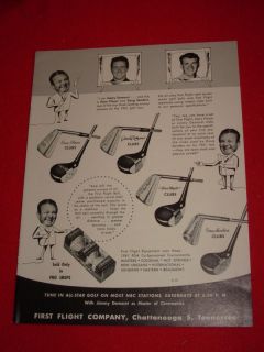1962 First Flight Golf Ball Clubs Print Ad