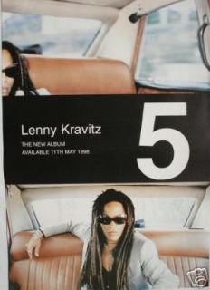 Lenny Kravitz 5 U K Promo Poster Fly Away Mr K
