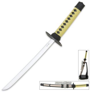 Steel Samurai Ninja Sword Letter Opener with Stand Executive