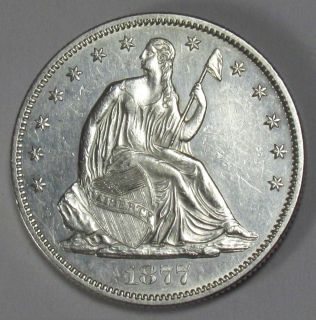 1877 s Seated Liberty Half Dollar Choice BU Proof Like Layaway
