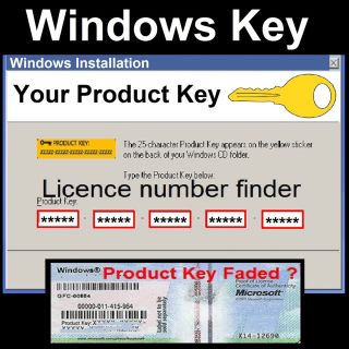 Product Key LICENCE Finder for Windows 7 Vista XP Windows License