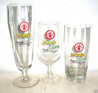 Licher Pils Export German Beer Glasses