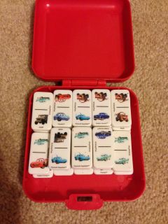 Cars Dominoes Travel Game Lightning McQueen Tow Mater 28 Pieces