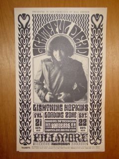 Grateful Dead Lightnin Hopkins BG032 1966 Poster