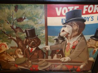 VTG Simon Pure Beer Vote For Dogs Political Party Sign Campaign
