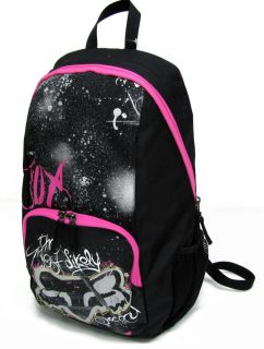 Fox Black Pink Silver Most Likely to Succeed Backpack School Book Bag
