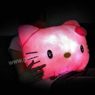 LED Hello Kitty Light Up Pillow Glowing Moonlight Cushion Holiday Xmas