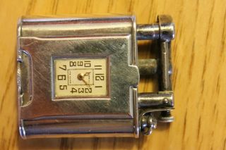 Vintage Sterling Sliver Dunhill Cigarette Lighter Watch