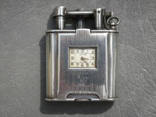Vintage RARE Sterling Silver Dunhill Lighter Watch