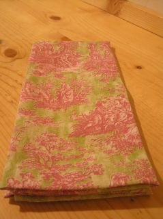 Toille Tea Towel 100 Cotton Lime Pink 20x28