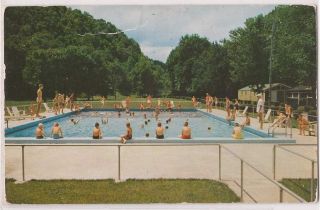 Lewisburg West Virginia Postcard Camp Shaw Mi Del Eca Swimming Pool