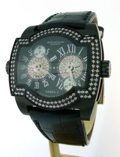 Mini Watch Black PVD Limited Edition Steel Watch Diamonds New