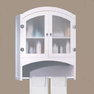 New White Wood Linen Wall Cabinet Bathroom Storage Decor Furniture Ret