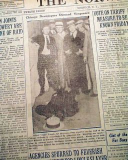 Jake Lingle Murder Al Capone Gangsters 1930 Newspaper