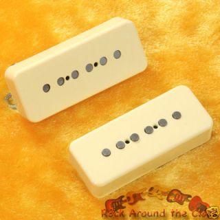Lindy Fralin P90 Soapbar Pickups ALNICO Pole Pieces CREAM COVERS with