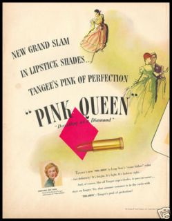 1945 Vintage Ad for Tangees Pink Queen Lipstick