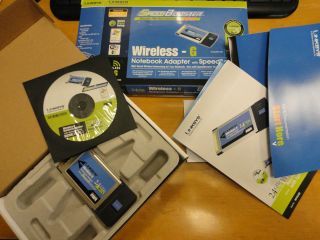 Wireless G Notebook Adapter with Speed Booster Linksys WPC54GS 2 4GHz