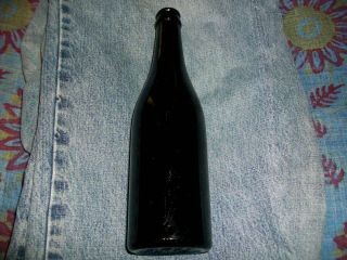 Old Antique Glass Liquor Bottles Rare BLACK Vintage Mission 6 Scarce