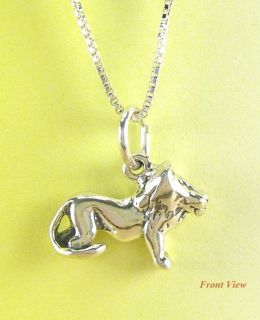 Sterling Silver Necklace Zodiac Leo Lion Charm SC26005