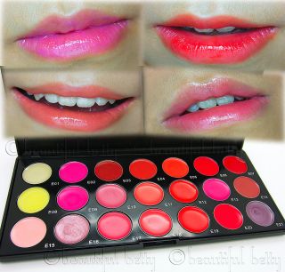 21 Colour Lipgloss Lip Gloss Lipstick Makeup Palette LP02 US