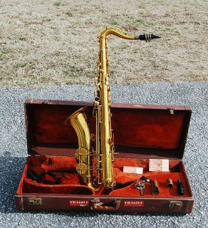 Vintage Working King Cleveland Tenor Sax w Case and Accessories