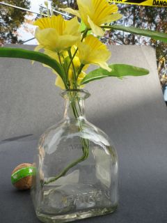 Elegant Silver Patron Tequila Glass Bottle W Original Natual Cork