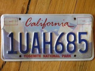 Collector Vintage License Plate Yosemite National Park