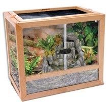 Reptile Terrarium Cages Enclosures Penn Plax REPT1 Natural Wood Glass