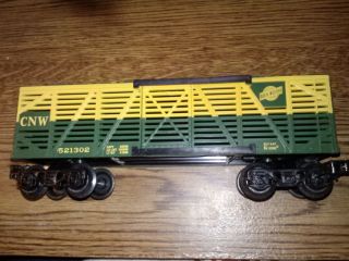Trains Chicago North Western System CNW Stock Cattle Car Green Yellow