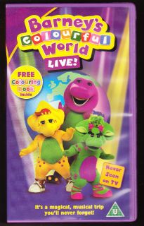 Barney Colourful World Live VHS PAL UK